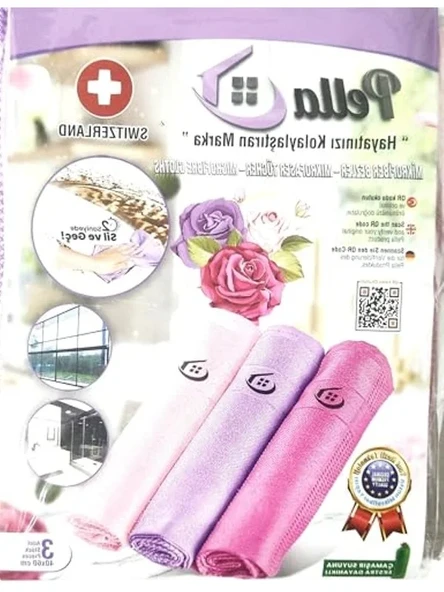Pella- Orijinal Pella- Mikrofiber Temizlik Bezi (3'LÜ PAKET) LİLA,PEMBE,KOYU PEMBE ürün görseli 1