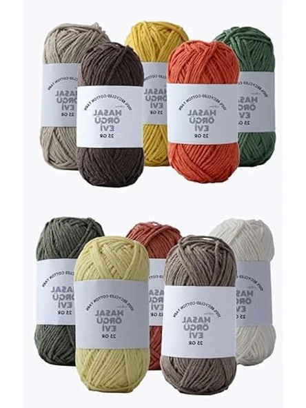 100% Pamuk Örgü İpi, 25 Gram Mini Cotton Serisi, 10 Renk Seçeneği ürün görseli 1