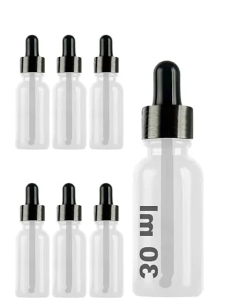 30 ml Metal Kapaklı Damlalık Şişesi, Serum ve Yağlar için 6 Adet ürün görseli 1