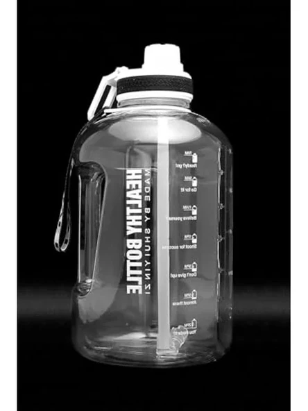 Motivasyonel Su Matarası, 2.5 L Kapasite ile Beyaz Renk ürün görseli 1