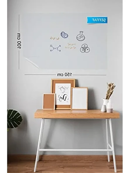 Fark Tanıtım Şeffaf, 2 Adet Yapışkansız Tutunan, Statik, Inovatif, Pratik Yazı Tahtası, Elektrostatik Kağıt (centimeters, 100 x 150) ürün görseli 1