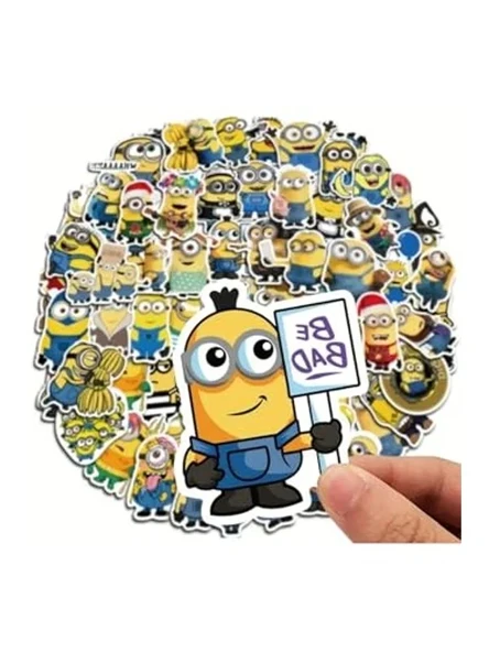 50'li Minions Sticker Seti, Laptop ve Tablet İçin Renkli Etiketler ürün görseli 1