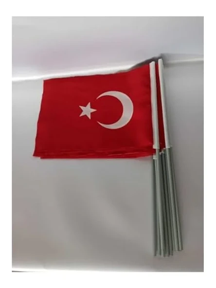 20X30 cm Sopalı Türk Bayrağı, Alpaka Kumaş, 20'li Paket ürün görseli 1