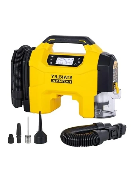 Dijital Basınç Göstergeli Pompa ve Araç Süpürgesi, 12V/18V Uyumlu ürün görseli 1