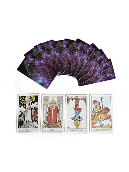 78 Kartlı Tarot Kart Seti, Sadece Kartlar - Resim 2