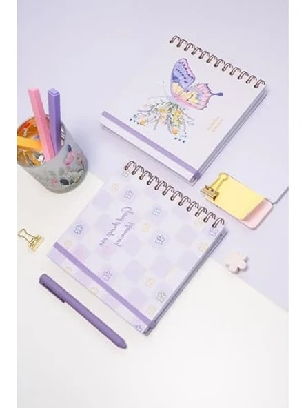 Spiralli Süresiz Planlayıcı Ajanda ve Defter - 2'li Set, 15x15 cm ürün görseli 1