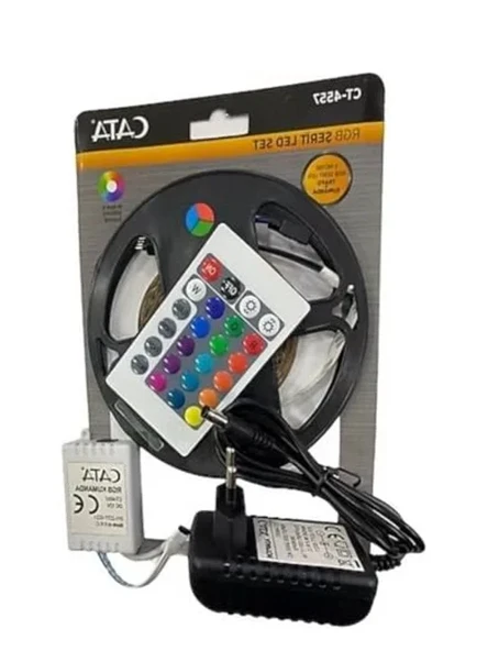 RGB Şerit LED Seti, Uzunluk 5 Metre ve Renk Değiştirme Özellikli ürün görseli 1