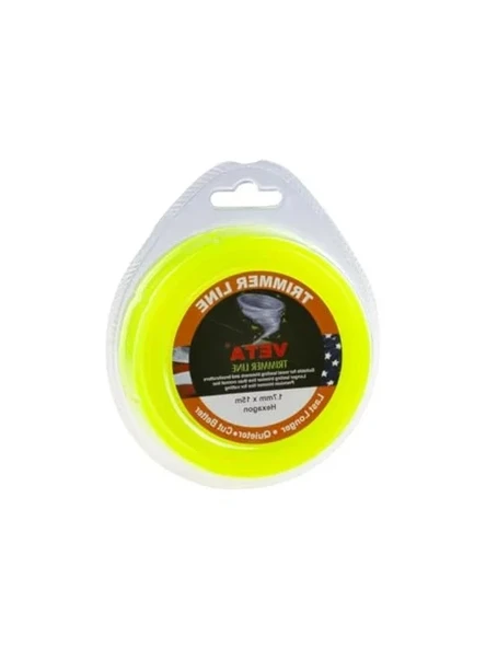 1.7mm Kalınlığında 15m Sarı Tırpan Misinası, 6 Köşe ürün görseli 1