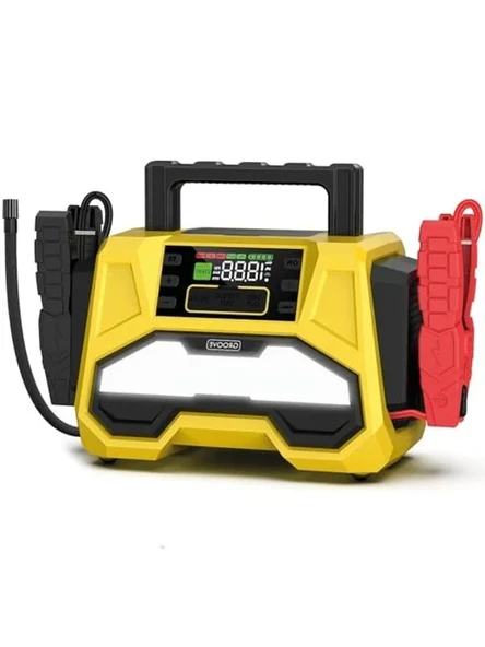 Taşınabilir 42000mAh Akü Takviye Cihazı ve 150 PSI Kompresör ürün görseli 1