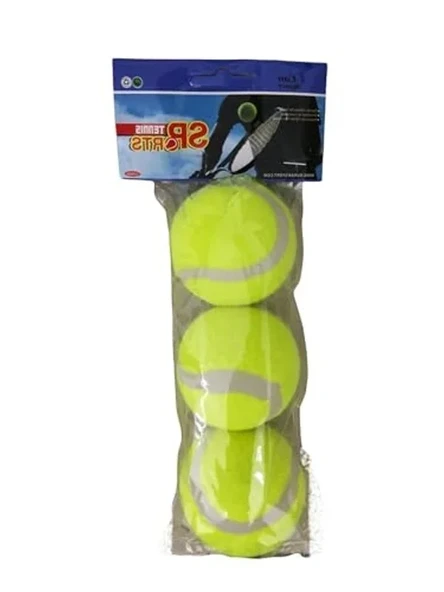 Yeşil Renkli 3'lü Tenis Topu, Yüksek Kaliteli Oyun için ürün görseli 1