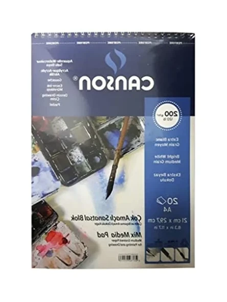 200gr A4 20 Yaprak Üstten Spiralli Resim Defteri ürün görseli 1
