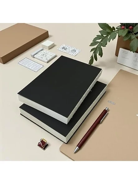 Özel Tasarım Siyah A5 Noktalı Defter, Dikişli Sırt ve Planlayıcı ürün görseli 1
