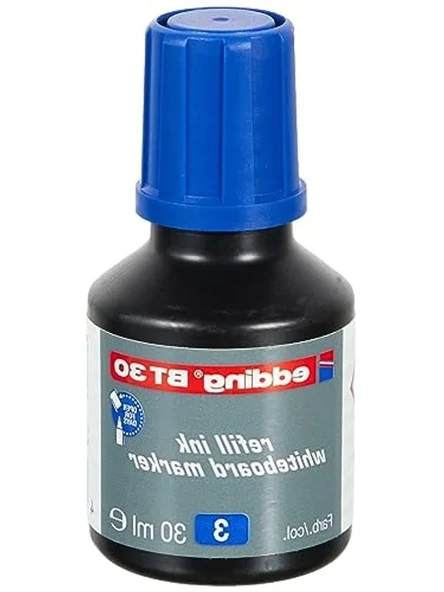 edding BT 30 beyaz yazı tahtası kalemi yedek mürekkebi - mavi - 30ml ürün görseli 1