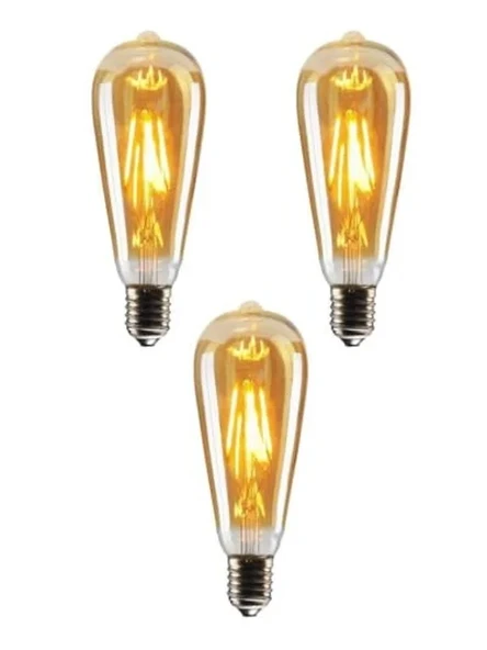 Dim Rustik Led Ampul, Sarı Işık Seçeneği ile Dekoratif Aydınlatma ürün görseli 1