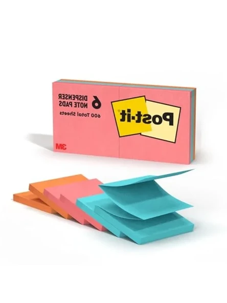 6 Blokluk Renkli Pop-Up Not Defteri, 7,6x7,6 cm, Geri Dönüşümlü ürün görseli 1