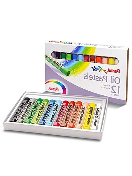 12'li Yağlı Pastel Boya Seti, Sanatçılar için Renkli Seçenekler ürün görseli 1