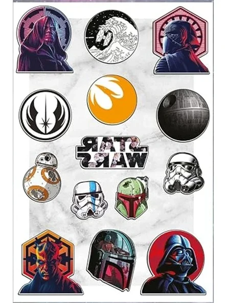 Star Wars Temalı Çıkartma Seti - Eğlenceli Tasarımlar ürün görseli 1