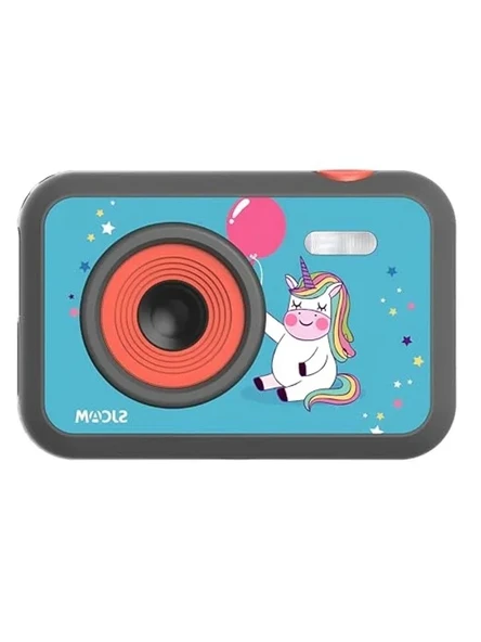 SJCAM FunCam Çocuklar için Fotoğraf Makinesi ve Kamera 1080p 12MP 2'' HD Ekran Çerçeveler ve Kok Filtreler Snake ve Tetris Oyunları Otomatik Kapanma Zamanlayıcı Hızlandırılmış Çekim Unicorn ürün görseli 1