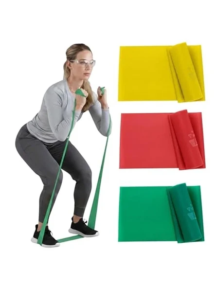 Lateks İçermeyen Egzersiz Bantları, Fizyoterapi ve Pilates İçin ürün görseli 1