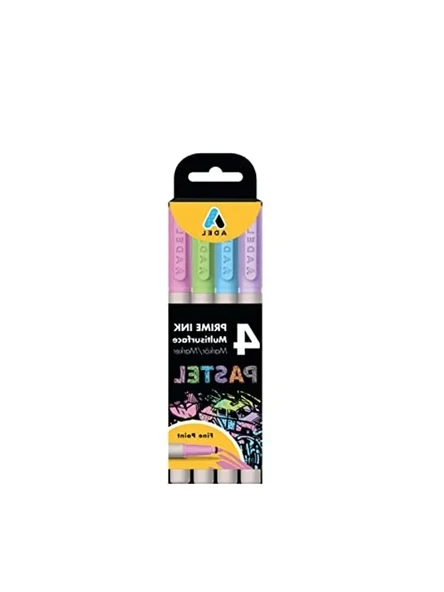 Prime Ink Multisurface 4'lü Pastel Markör ürün görseli 1