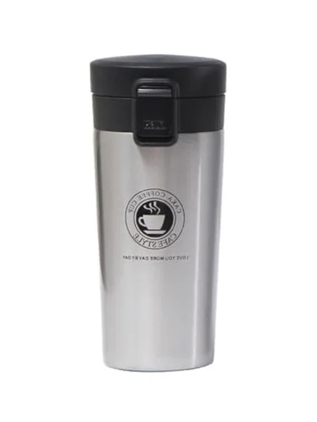 Kilitli 500 ml Gri 304 L Çelik Kahve Termos, Pratik Kullanım ürün görseli 1