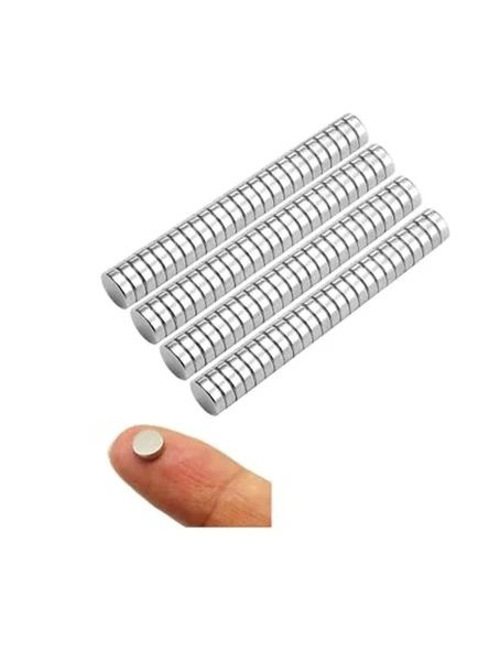 Küçük Yuvarlak 5 mm Çap Mıknatıs, 100 Adet, Kalınlığı 1 mm, Çok Amaçlı Kullanım ürün görseli 1
