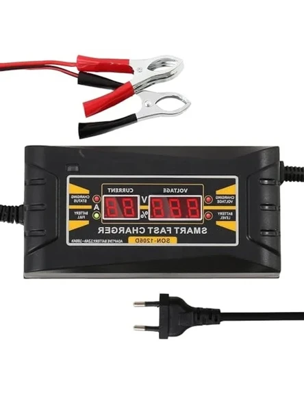 12V 6Ah Göstergeli Akü Şarj Cihazı - Asitli Sulu Kuru Aküler İçin ürün görseli 1