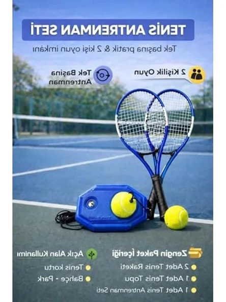 Tenis Seti, 2 Adet Raket ve Top, Taşıma Çantası ile Birlikte ürün görseli 1