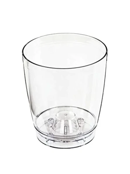 1.6 Litre Şeffaf Orkide Saksısı Özel Drenajlı Alt Tabaklı Ø14-h14 En Sağlıklı Clear Akrilik Plastik ürün görseli 1