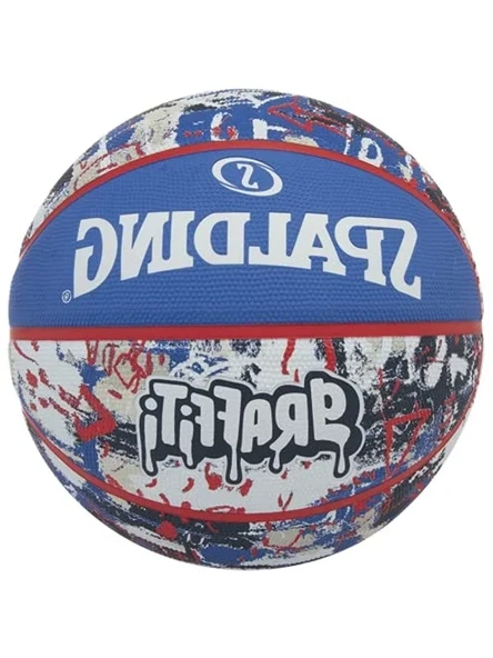 Yetişkin Graffiti Temalı Top, Mavi/Kırmızı Renk Seçeneği ürün görseli 1