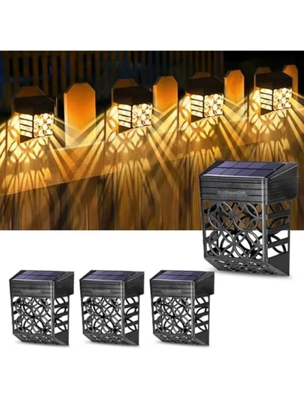 Güneş Enerjili LED Aydınlatma, 4 Adet ile Bahçe ve Çit Işıklandırması ürün görseli 1