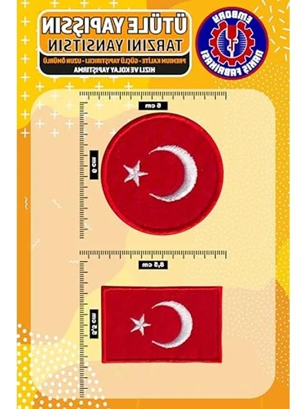 Ütü ile Yapışan Türk Bayrağı Seti, 4 Adet Aplike Patch - Resim 2