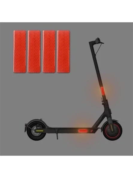 Elektrikli Scooter Bisiklet Uyarıcı Reflektif İkaz Sticker 4'lü ürün görseli 1