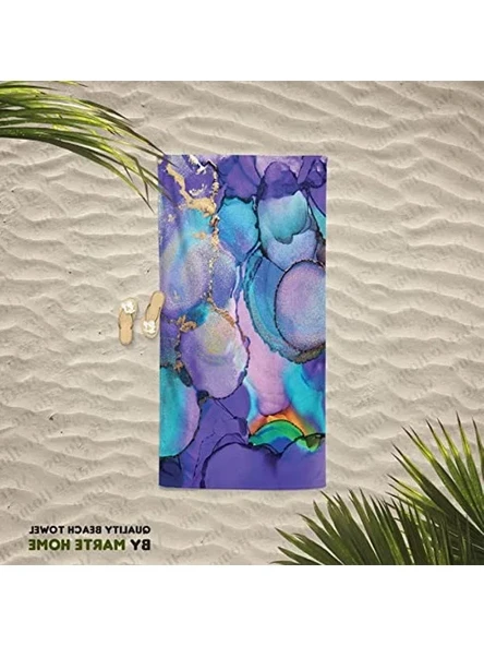 MARTE HOME PURPLE MARBLE PLAJ HAVLUSU ürün görseli 1