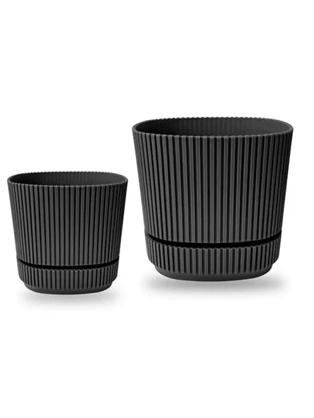 2'li Ekonomik Tabaklı Saksı Seti, 2,3 Litre ve 4,6 Litre Kapasite ürün görseli 1