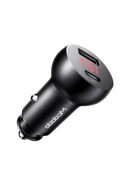 30W Hızlı Araç Çakmak Şarj Cihazı, Type-C ve USB Girişi ürün görseli 1