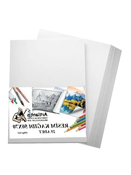 50x70 cm Boyutunda 25 Li 100 gr Resim Kağıdı Kartonu ürün görseli 1