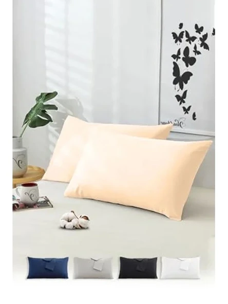 Pamuklu 2'li Kapaklı Yastık Kılıfı, 50x70 cm, Yumuşak ve Nefes Alabilir ürün görseli 1