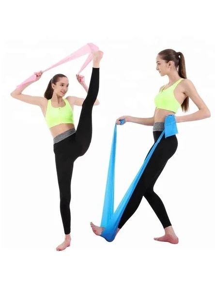 Pilates Bandı - 120x15 Cm, Egzersiz İçin Mavi Lastik ürün görseli 1