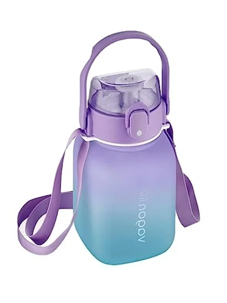 1100ml Çocuk Motivasyon Matarası, Askılı ve Eğlenceli ürün görseli 1