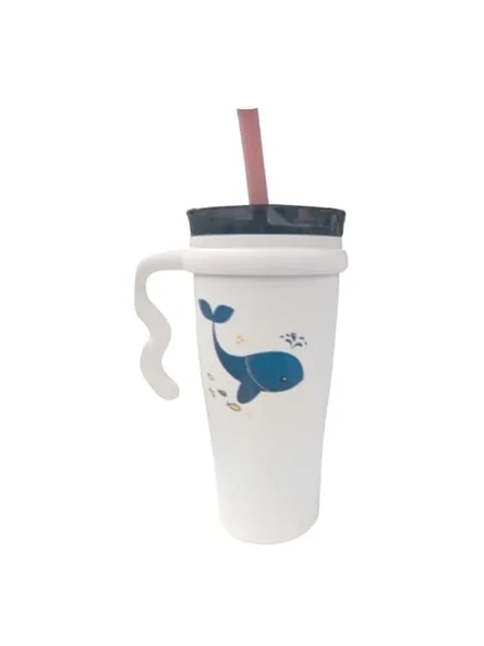 Çelik İçli Termos Bardak, 1000 ml Kapasite ve Beyaz Renk ürün görseli 1