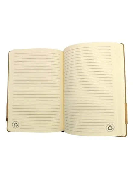 14x21 cm Boyutunda Spiralli Bambu Kapak Defter - Resim 3