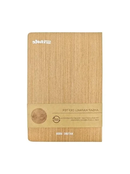 14x21 cm Boyutunda Spiralli Bambu Kapak Defter ürün görseli 1