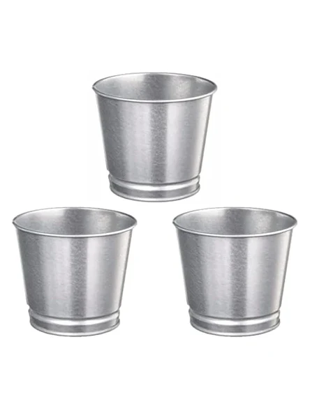 Paslanmaz çelik bitki saksısı, 3 adet, boyanabilir, 9 cm çapında ürün görseli 1