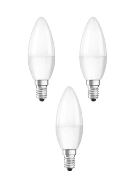 6W Sarı Işık LED Mum Ampul, E14, 3 Adet Paket ürün görseli 1