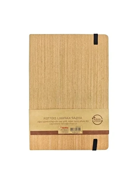 14x21 cm Boyutunda Spiralli Bambu Kapak Defter - Resim 2