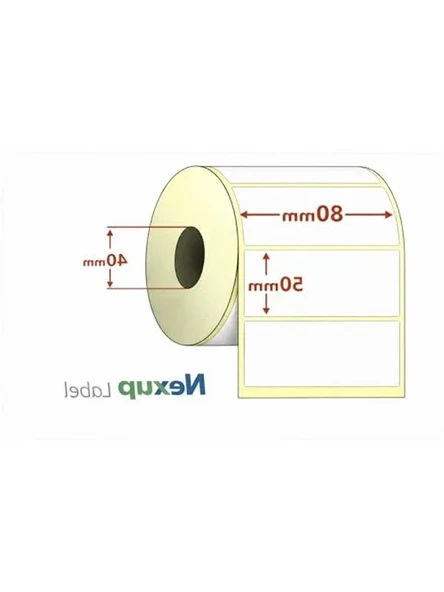 80x50 mm Uyumlu Termal Etiketler, Barkod ve Adresleme İçin İdeal Çözüm ürün görseli 1