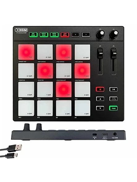 16 Pad Bankası ile Stüdyo Midi Pad Controller, Midex Pad ürün görseli 1