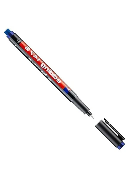 Silgili Asetat Kalemi, 0.3 mm Yuvarlak Uç, Mavi Renk ürün görseli 1