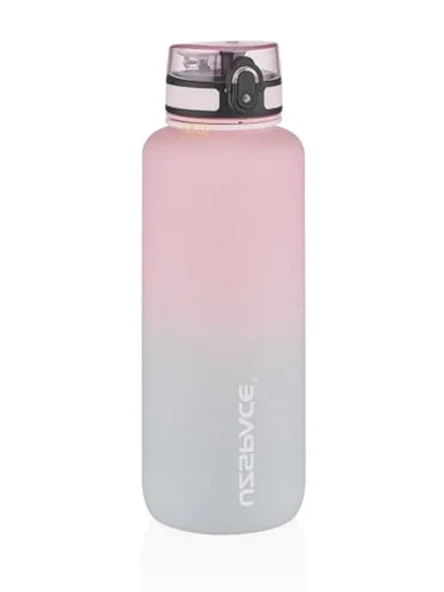 1500ml Kapasiteli Motivasyonel Su Matarası, Pembe-Gri Renk Seçenekleri ürün görseli 1